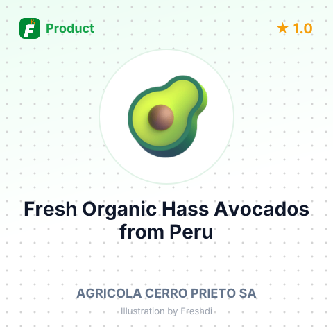 Fresh Organic Hass Avocados – summary card, no photo uploaded yet