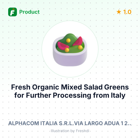 Fresh Organic Mixed Salad Greens for Further Processing – summary card, no photo uploaded yet