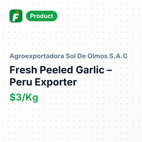Fresh Peeled Garlic – summary card, no photo uploaded yet