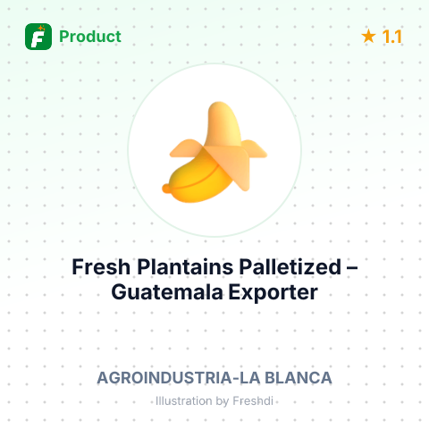 Fresh Plantains, Palletized – summary card, no photo uploaded yet