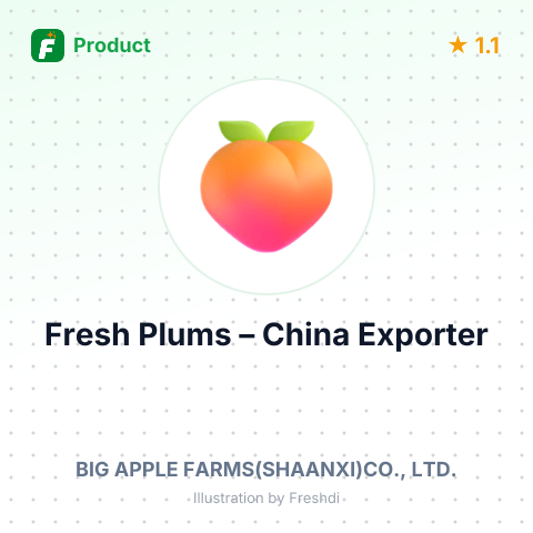Fresh Plums – product summary card, no photo uploaded yet