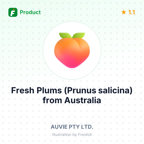 Fresh Plums (Prunus salicina) – summary card, no photo uploaded yet