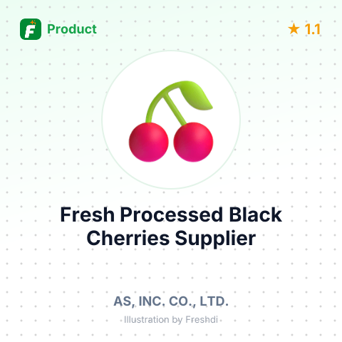 Fresh Processed Black Cherries – summary card, no photo uploaded yet