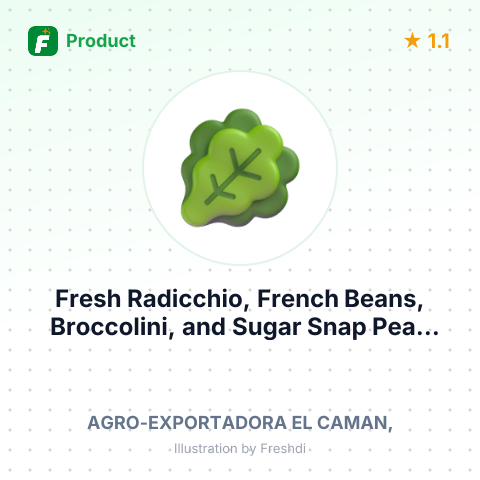 Fresh Radicchio, French Beans, Broccolini, and Sugar Snap Peas – summary card, no photo uploaded yet