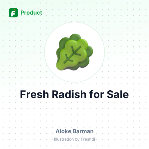 Fresh Radish – summary card, no photo uploaded yet