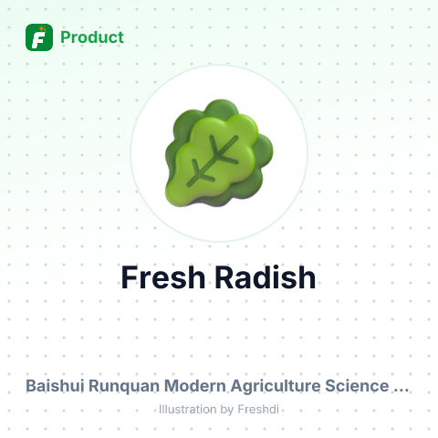 Fresh Radish – summary card, no photo uploaded yet