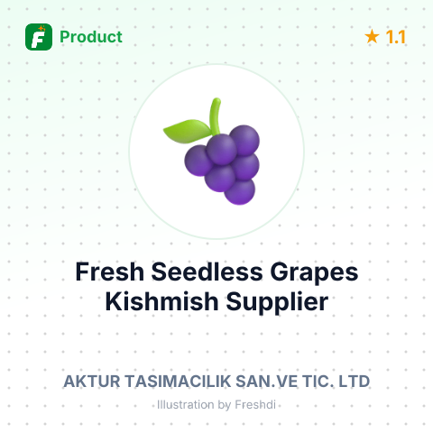 Fresh Seedless Grapes Kishmish – summary card, no photo uploaded yet