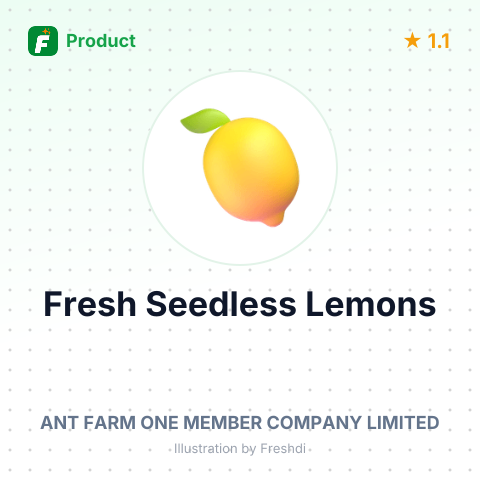 Fresh Seedless Lemons – product summary card, no photo uploaded yet