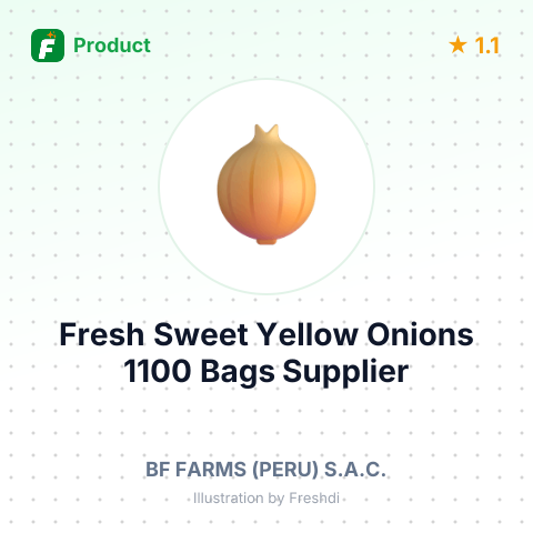 Fresh Sweet Yellow Onions 1100 Bags – summary card, no photo uploaded yet