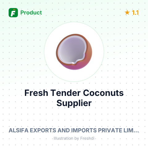 Fresh Tender Coconuts – product summary card, no photo uploaded yet