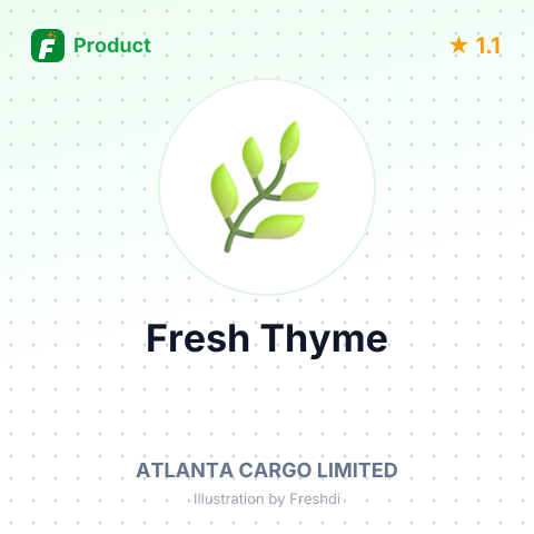 Fresh Thyme – summary card, no photo uploaded yet