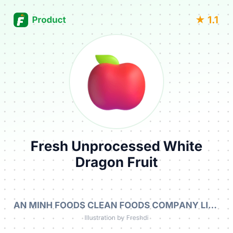 Fresh Unprocessed White Dragon Fruit – summary card, no photo uploaded yet
