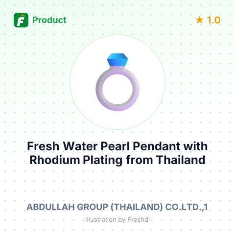 Fresh Water Pearl Pendant with Rhodium Plating – summary card, no photo uploaded yet