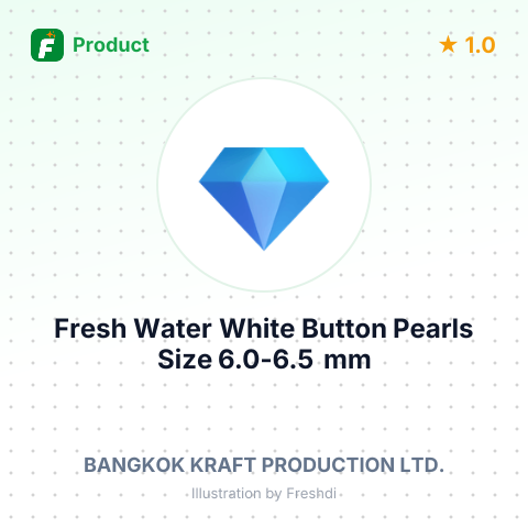 Fresh Water White Button Pearls Size 6.0-6.5 mm – product summary card, no photo uploaded yet