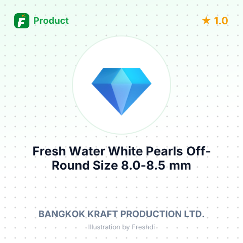 Fresh Water White Pearls Off-Round Size 8.0-8.5 mm – summary card, no photo uploaded yet