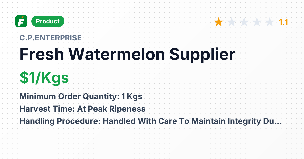 Fresh Watermelon – product summary card, no photo uploaded yet