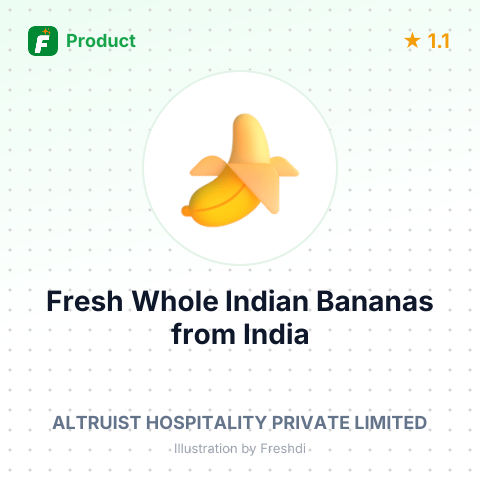 Fresh Whole Indian Bananas – summary card, no photo uploaded yet