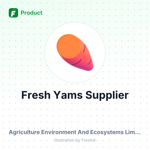 Fresh Yams (Dioscorea) – summary card, no photo uploaded yet