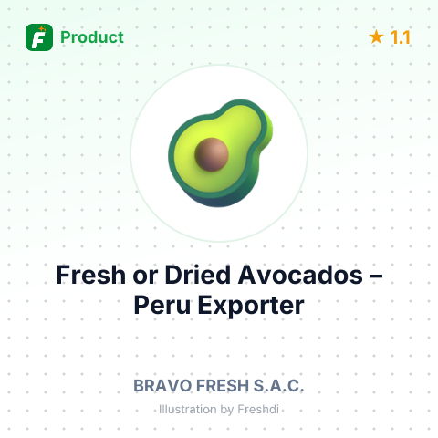 Fresh or Dried Avocados – summary card, no photo uploaded yet