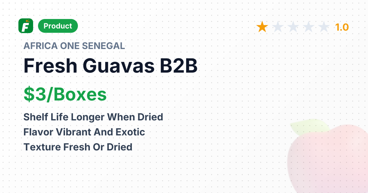 Fresh or Dried Guavas, Mangoes, and Mangosteens – product summary card, no photo uploaded yet