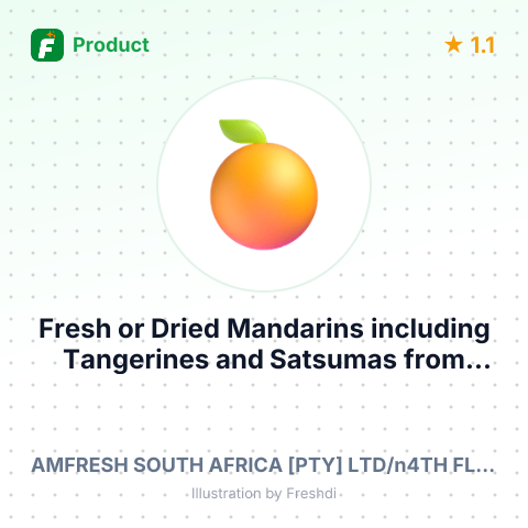 Fresh or Dried Mandarins including Tangerines and Satsumas – summary card, no photo uploaded yet