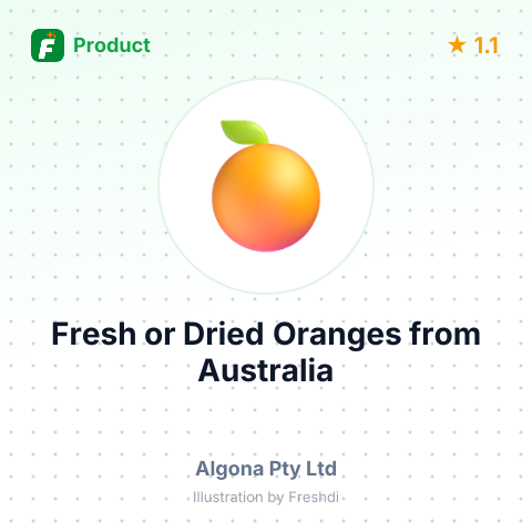 Fresh or Dried Oranges – summary card, no photo uploaded yet