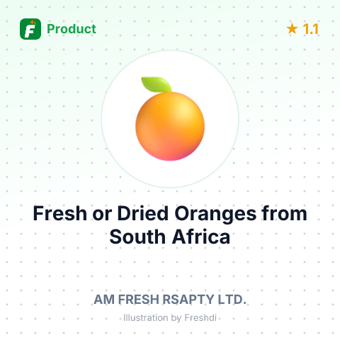 Fresh or Dried Oranges – summary card, no photo uploaded yet
