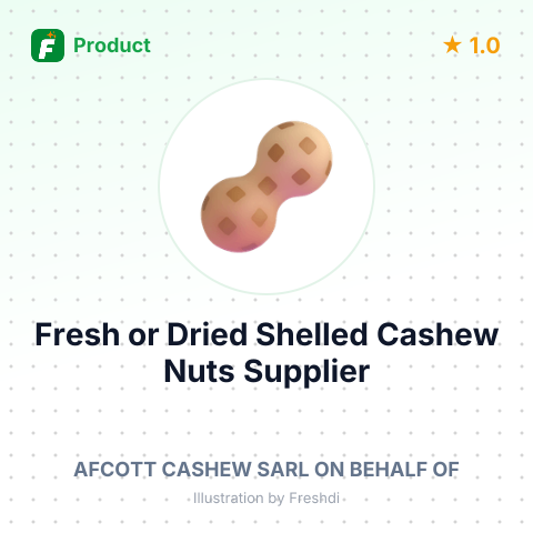 Fresh or Dried Shelled Cashew Nuts – summary card, no photo uploaded yet