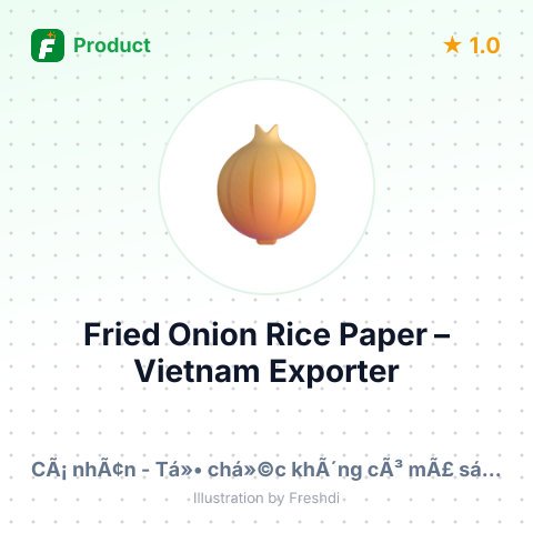Fried Onion Rice Paper – summary card, no photo uploaded yet