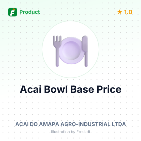 Frozen Acai Bowl Base with Superfruit Blend – summary card, no photo uploaded yet