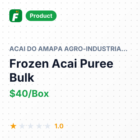 Frozen Acai Puree Smoothie Packs – summary card, no photo uploaded yet