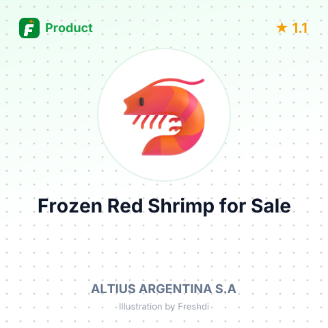 Frozen Argentina Red Shrimp (Head On, Shell On) – summary card, no photo uploaded yet