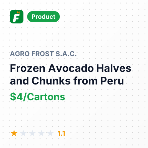 Frozen Avocado Halves and Chunks – summary card, no photo uploaded yet