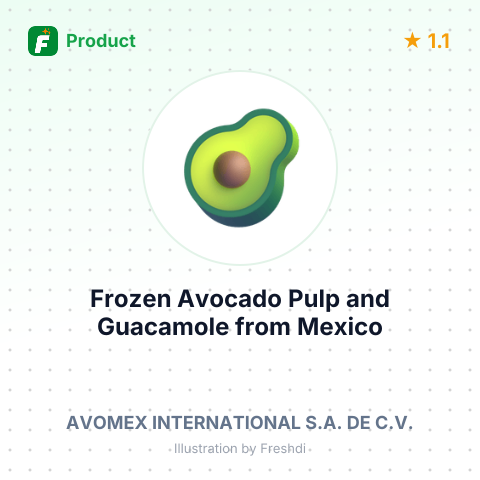 Frozen Avocado Pulp and Guacamole – summary card, no photo uploaded yet