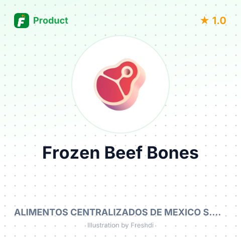 Frozen Beef Bones – summary card, no photo uploaded yet
