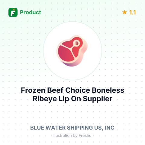 Frozen Beef Choice Boneless Ribeye Lip On – summary card, no photo uploaded yet