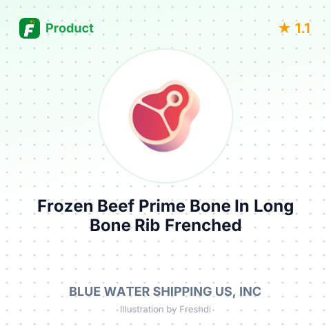 Frozen Beef Prime Bone In Long Bone Rib Frenched – product summary card, no photo uploaded yet