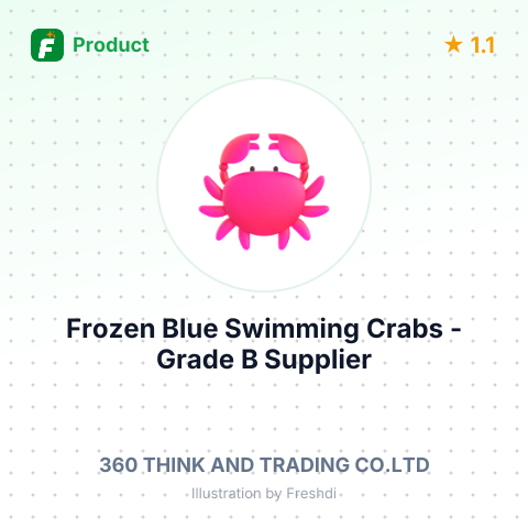 Frozen Blue Swimming Crabs - Grade B – summary card, no photo uploaded yet
