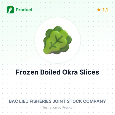 Frozen Boiled Okra Slices – summary card, no photo uploaded yet