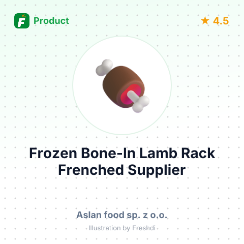 Frozen Bone-In Lamb Rack Frenched – summary card, no photo uploaded yet