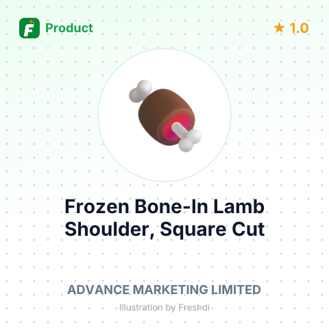 Frozen Bone-In Lamb Shoulder, Square Cut – summary card, no photo uploaded yet