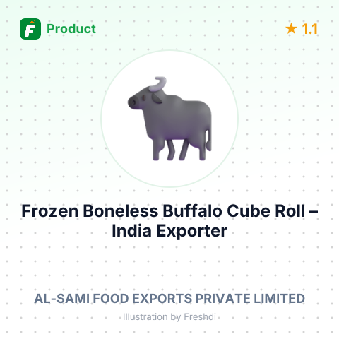 Frozen Boneless Buffalo Cube Roll – summary card, no photo uploaded yet