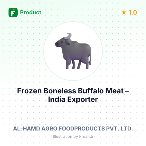 Frozen Boneless Buffalo Meat (Cube Roll - Outer Teak) – summary card, no photo uploaded yet