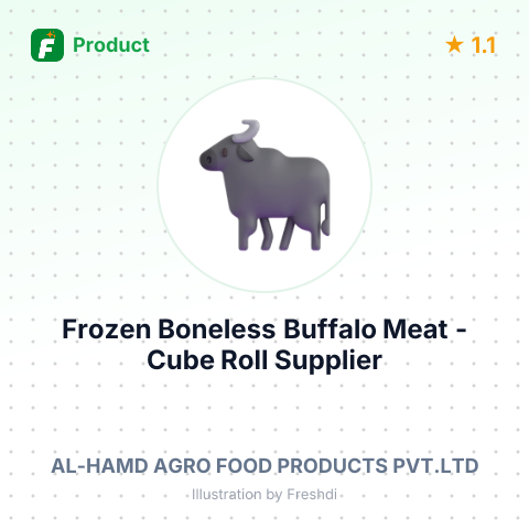 Frozen Boneless Buffalo Meat - Cube Roll – summary card, no photo uploaded yet