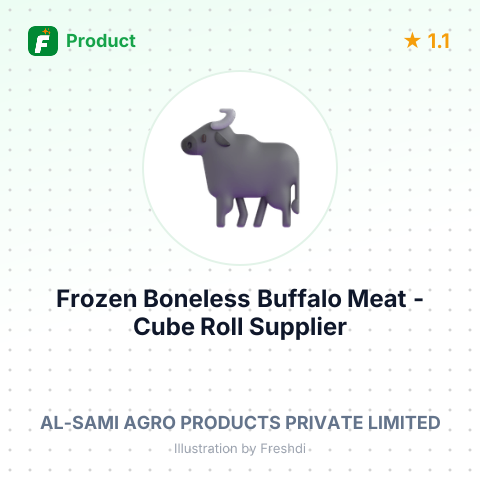 Frozen Boneless Buffalo Meat - Cube Roll – summary card, no photo uploaded yet