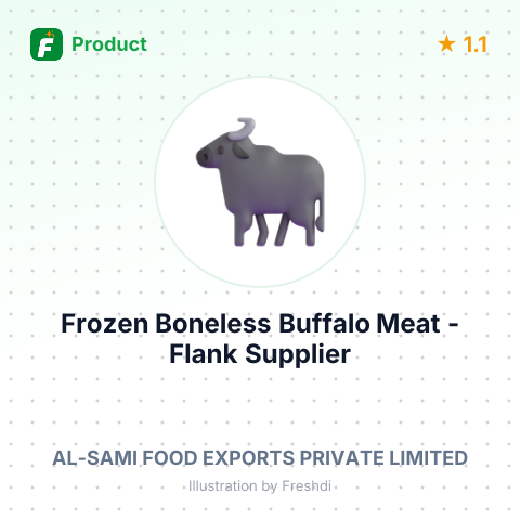 Frozen Boneless Buffalo Meat - Flank – summary card, no photo uploaded yet