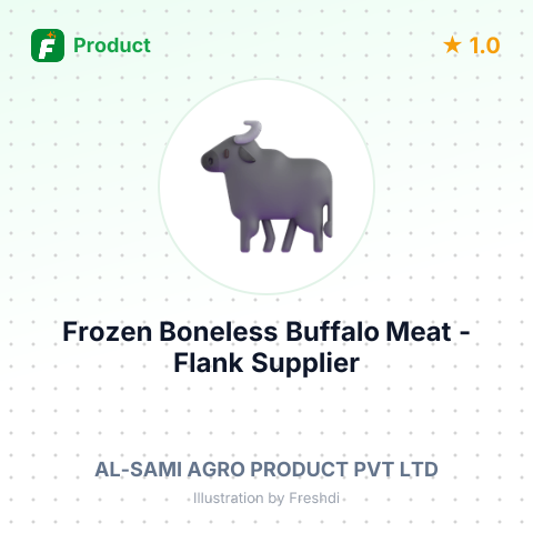 Frozen Boneless Buffalo Meat - Flank – summary card, no photo uploaded yet