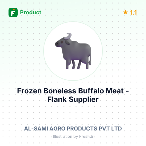Frozen Boneless Buffalo Meat - Flank – summary card, no photo uploaded yet