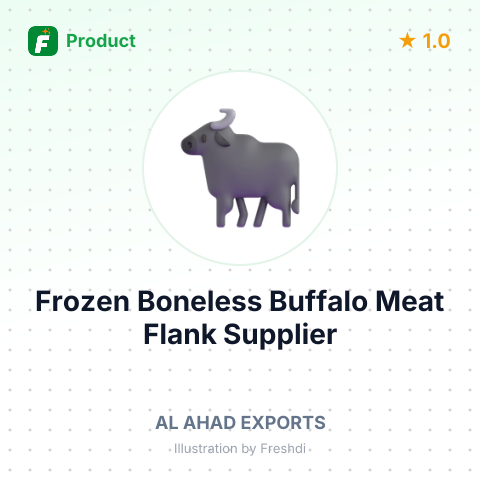 Frozen Boneless Buffalo Meat, Flank – summary card, no photo uploaded yet