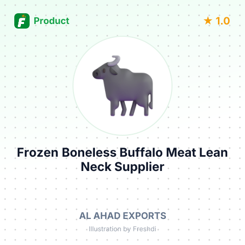 Frozen Boneless Buffalo Meat, Lean Neck – summary card, no photo uploaded yet